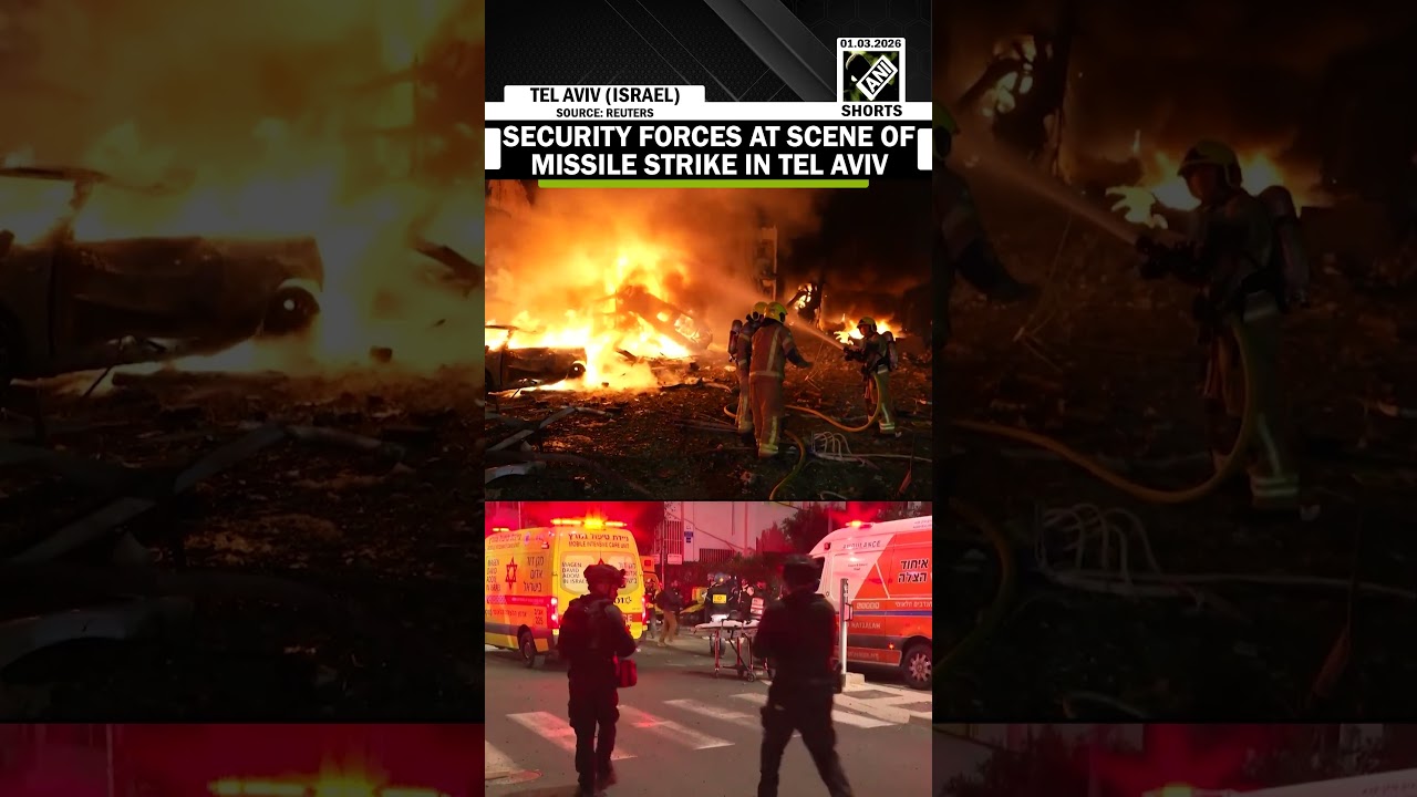 Israeli security forces and firefighters were seen helping the injured following Iranian strikes
