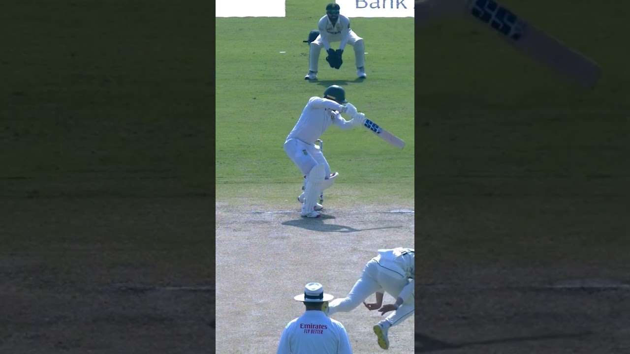 Rickelton Guides Shaheen for FOUR! Smart Shot Past Point #sportstv #PAKvSA #cricket | M3U1U