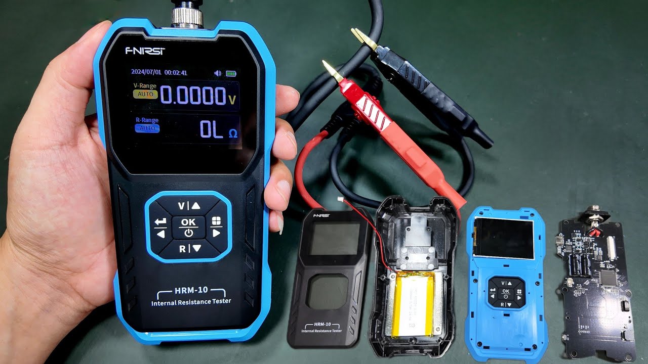 Test và Bung Máy đo nội trở pin, acquy... FNIRSI HRM-10