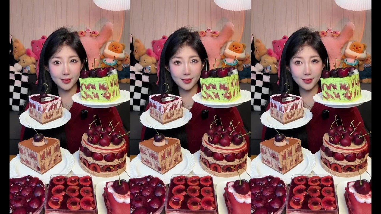CHINESE MUKBANG SWEETFOOD,CAKE EATING SHOW EATING SPICY NOODLES xiaoxiao
