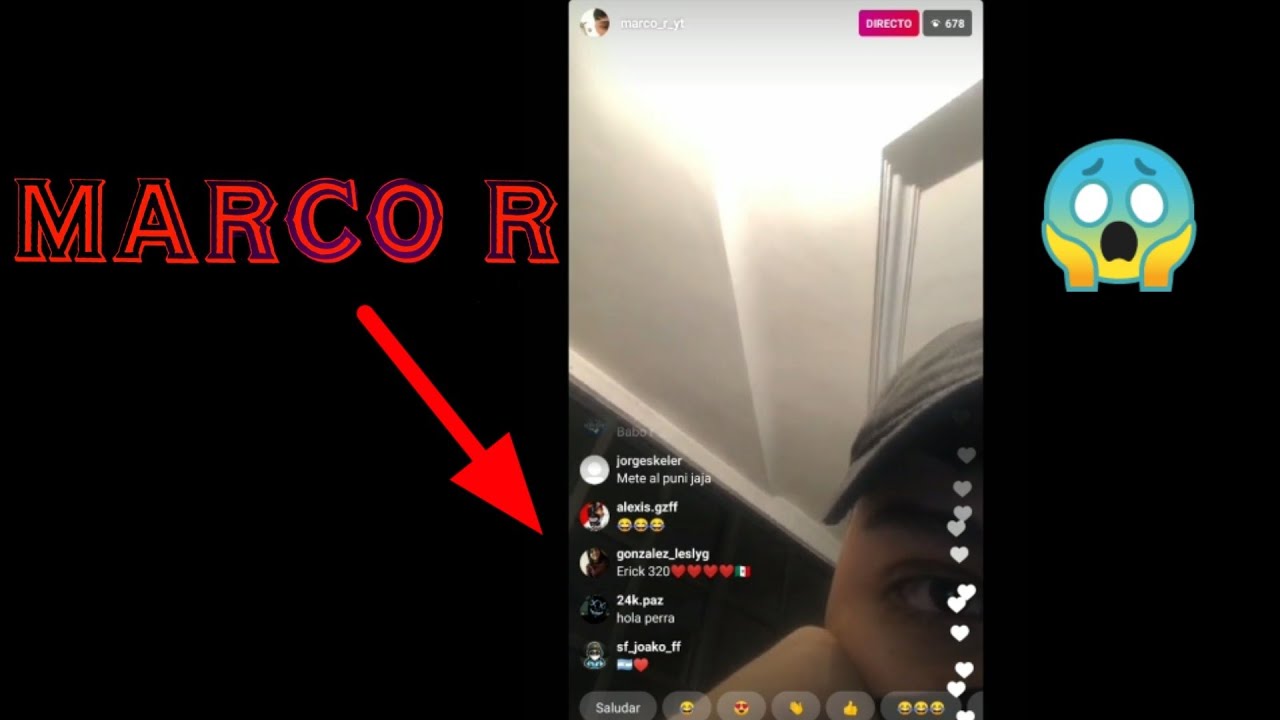 MARCO R muestra su cara en directo 😱
