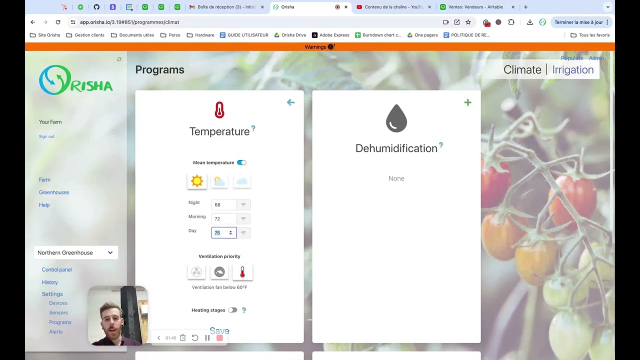 Setting up your temperature program