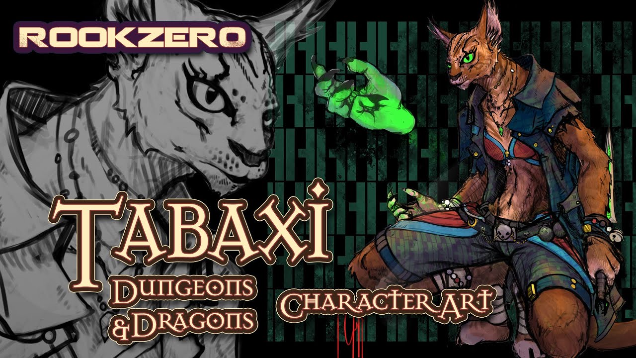 D&D Почему вам стоит сыграть за Табакси - Подземелья и драконы. Арт-персонаж Табакси. Rookzer0
