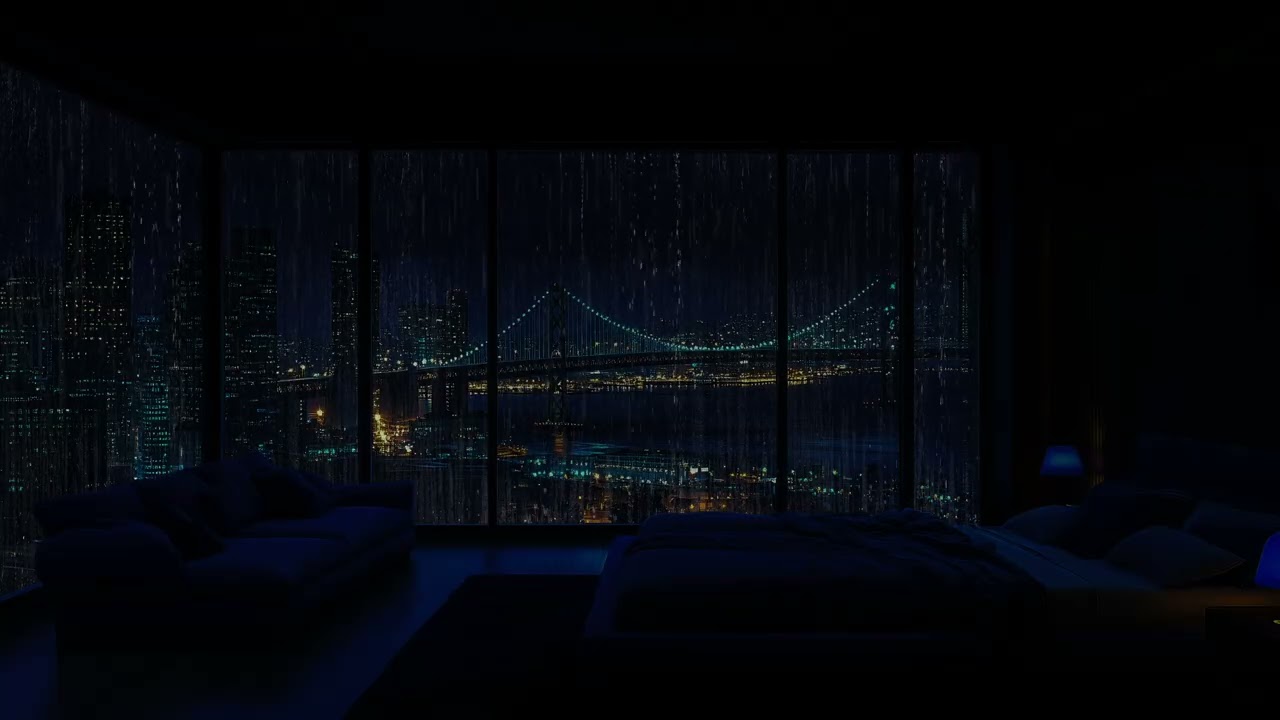 30-Hour Fall Asleep in 5 Minutes (NO ADS) Sleep Therapy for Deep Sleep🌧️ Rainy City Nights for Sleep