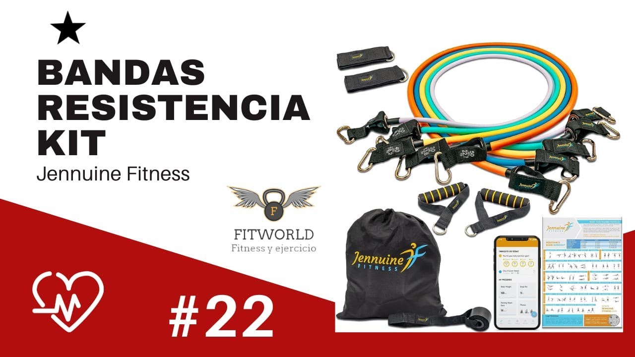 #22 Jennuine Fitness Bandas de Resistencia Kit 🏋🏻