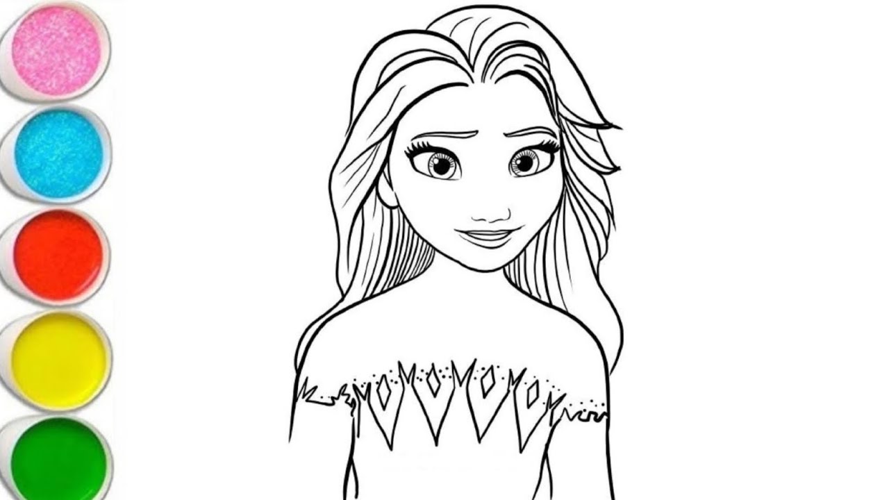 How to draw Elsa frozen Anna drawing  | Elsa Anna drawing with colour | Elsa drawing Step By Step 