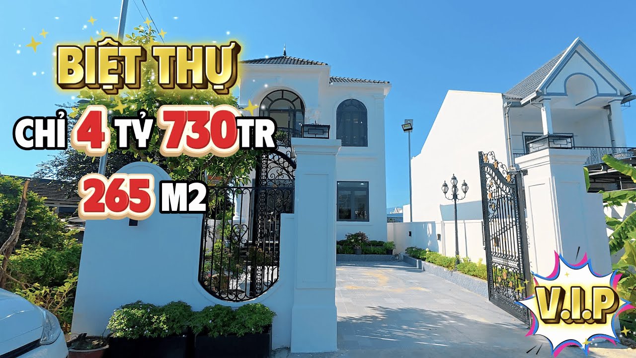 Biệt thự ven Nha Trang – 265 m2 – sân vườn rộng rãi - có vườn nướng BBQ - nội thất sang trọng