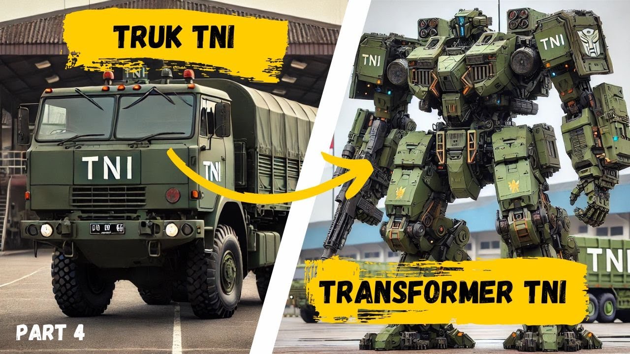TRANSFORMERS INDONESIA ! Ketika Truk TNI Diubah Menjadi Robot Transformers oleh AI | PART 4