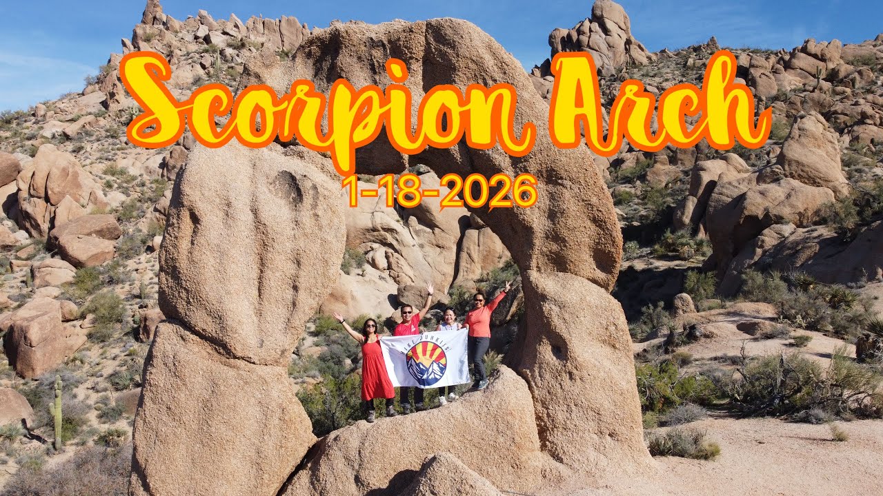 Scorpion Arch 1-18-2026 #hiddenarch #arizona #letsgohiking 