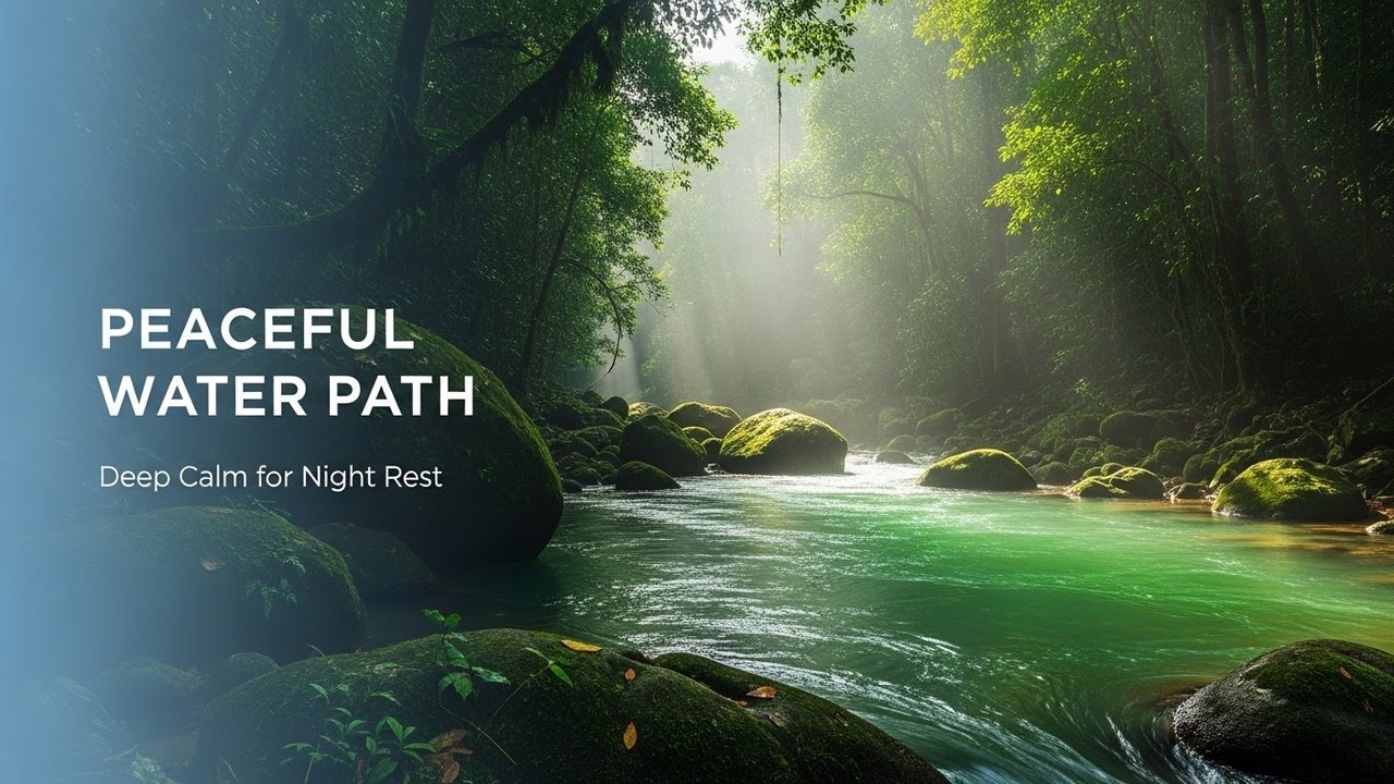 Beautiful Forest Ambience with Gentle River Flow for Study Meditation Inner Peace and Stress Relief
