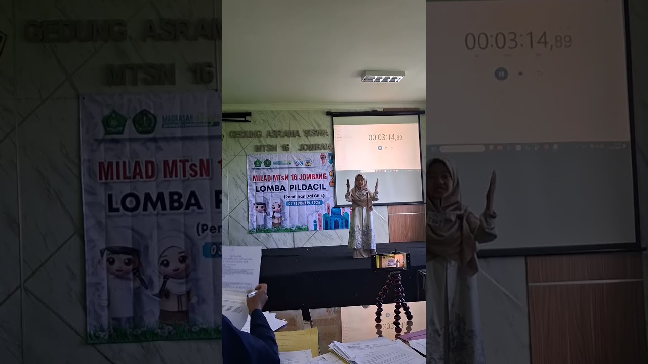 030226, Juara Harapan 2 Lomba Pildacil tingkat SD/MI se Kab. dlm rangka MILAD ke 29 MTsN 16 Jombang.