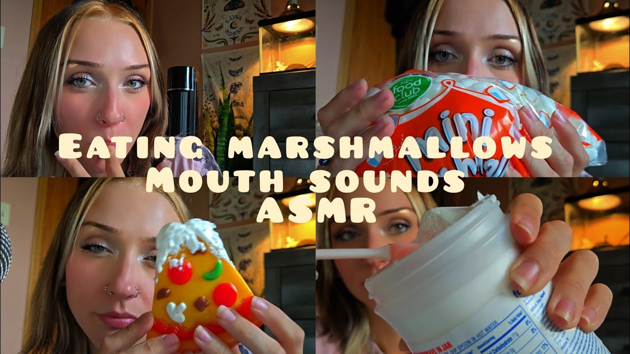 Eating marshmallow asmr // mouth sounds
