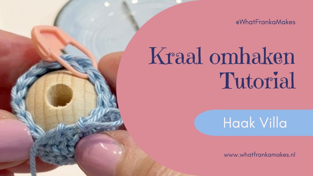 DIY - Houten kraal omhaken - Tutorial van WhatFrankaMakes Haak Villa