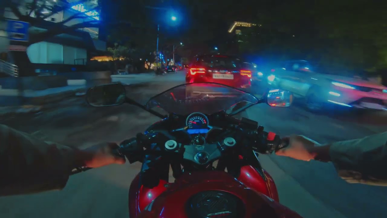 POV Night RIde 4K 30fps  CBR 250r  Gopro Hero 7 Black Color graded