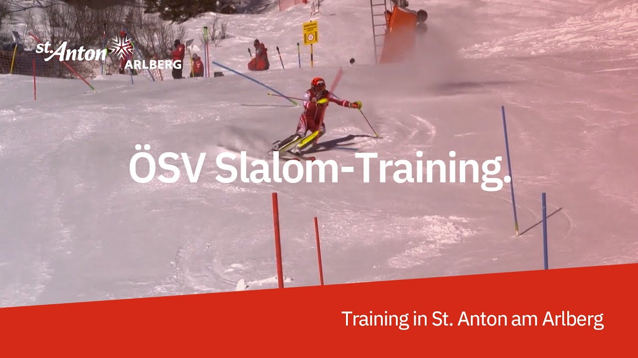 &Ouml;SV Slalom-Training in St. Anton am Arlberg