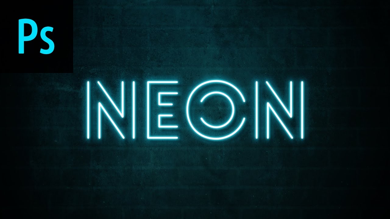 Neon Text Effect Photoshop Tutorial