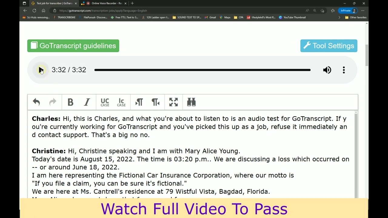 GoTranscript Test Answers 6 April 2023