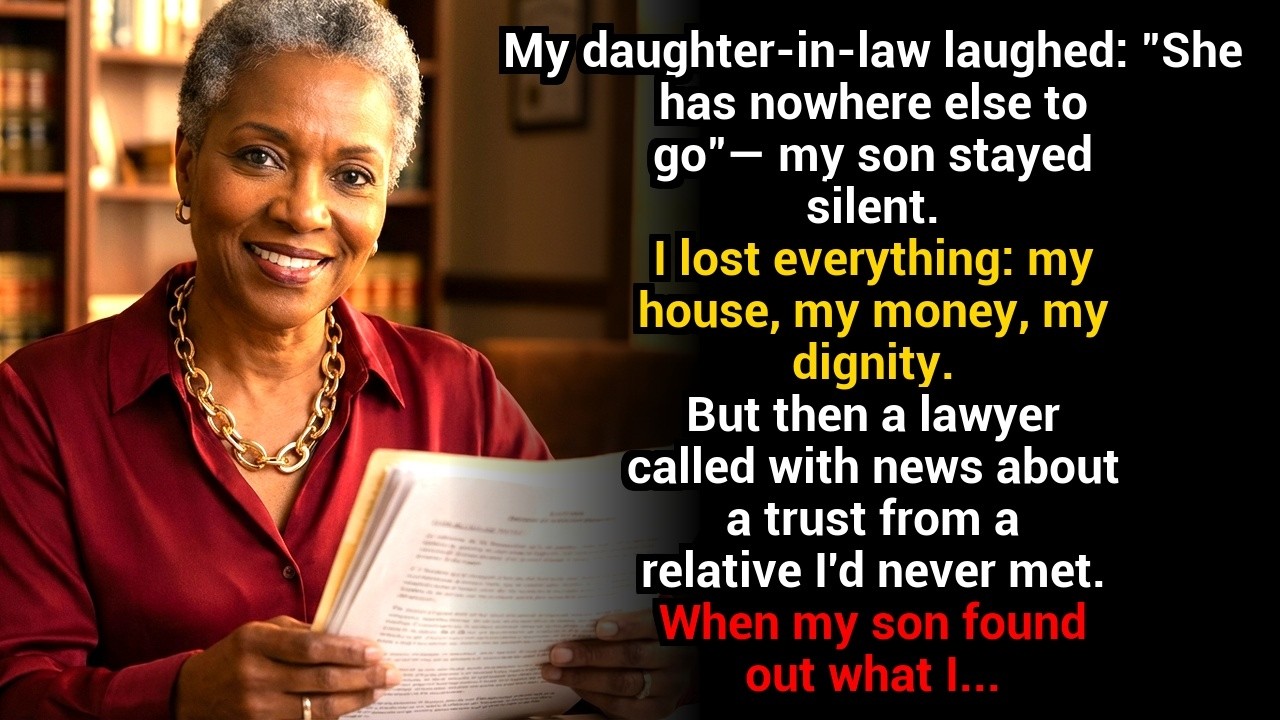 My daughter-in-law laughed: “she has nowhere else to go” — my son let it happen, until a stranger...