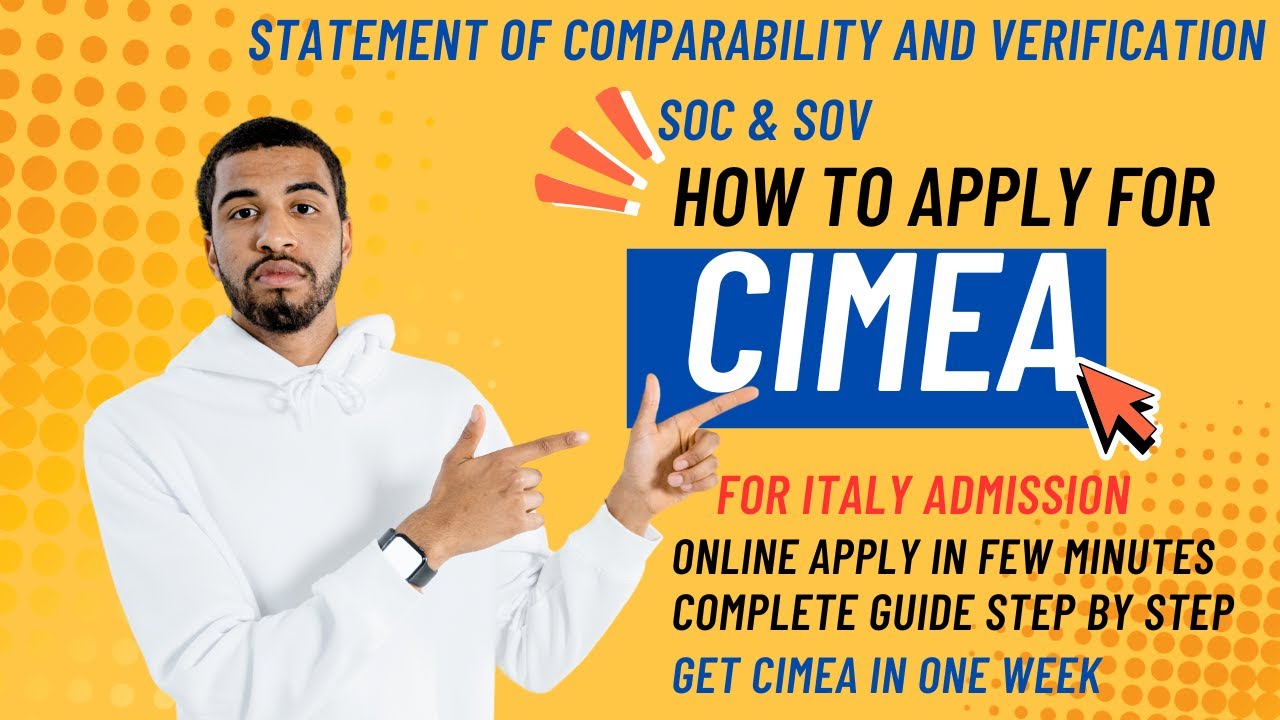 How To Apply For CIMEA ONLINE | Statement of Comparability & Verfication | Study in Italy Guide