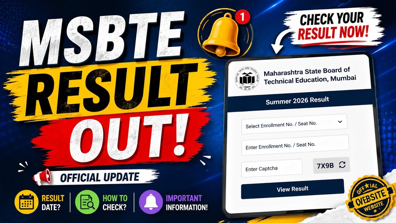 ⚠️MSBTE Summer 2026 Result OUT Now!🥳