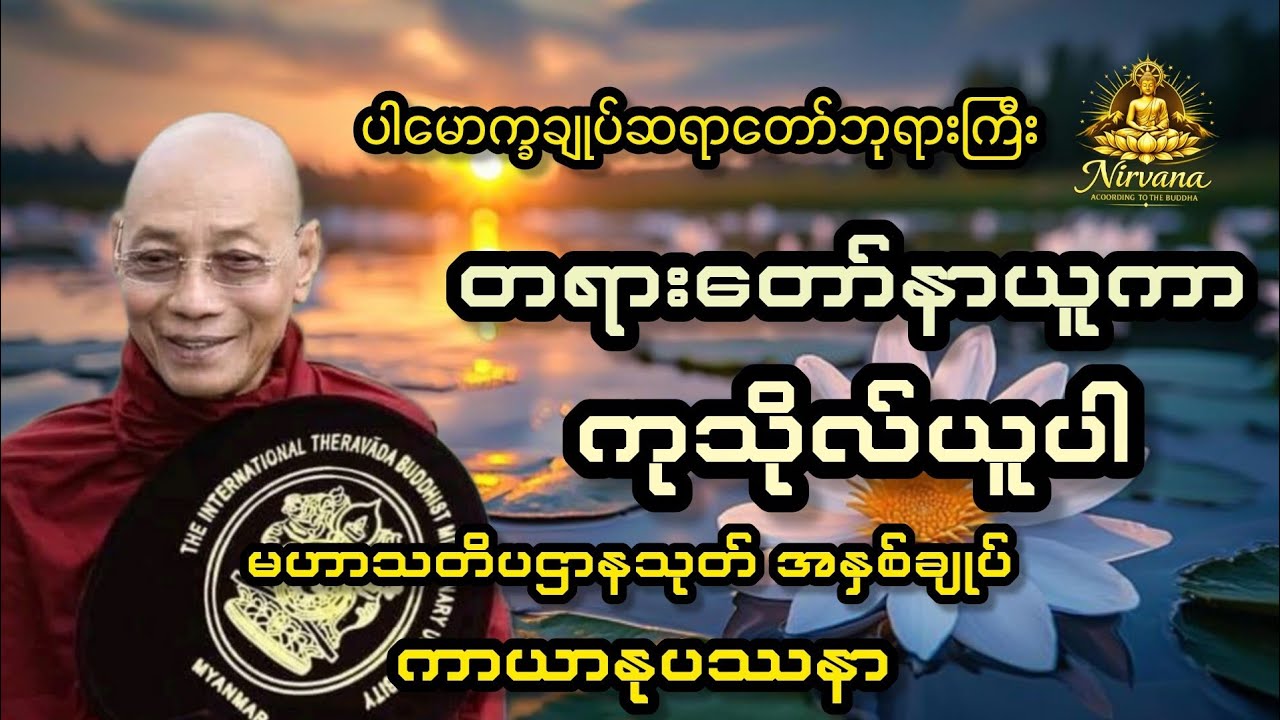 မဟာသတိပဌာနသုတ် အနှစ်ချုပ် (ကာယာနုပဿနာ) #buddha #youtube #တရားတော်များ 