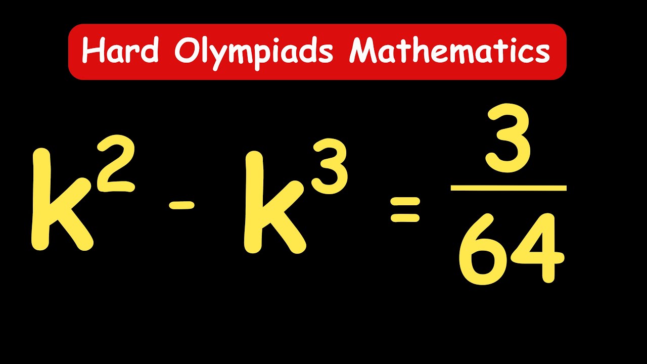 USA OLYMPIADS EXAMS || How to SOLVE for k? #maths