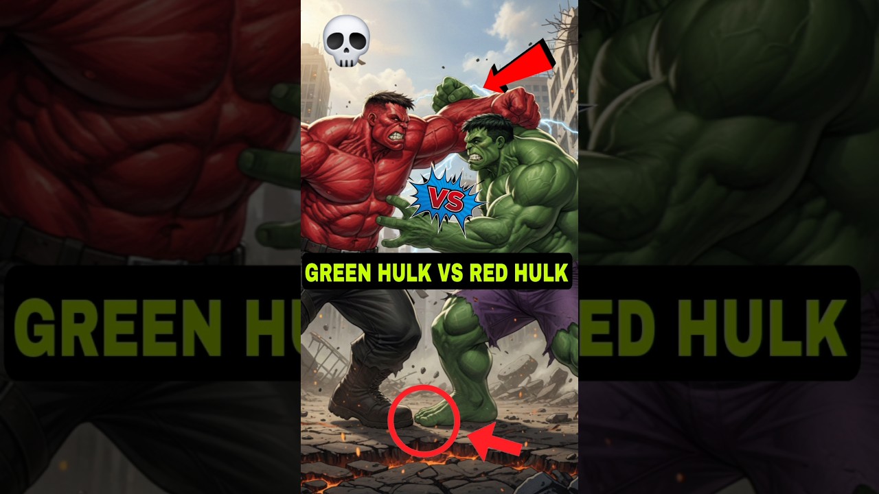 Green Hulk vs Red Hulk 💀 who will win ? The battle of distruction ☠️ 