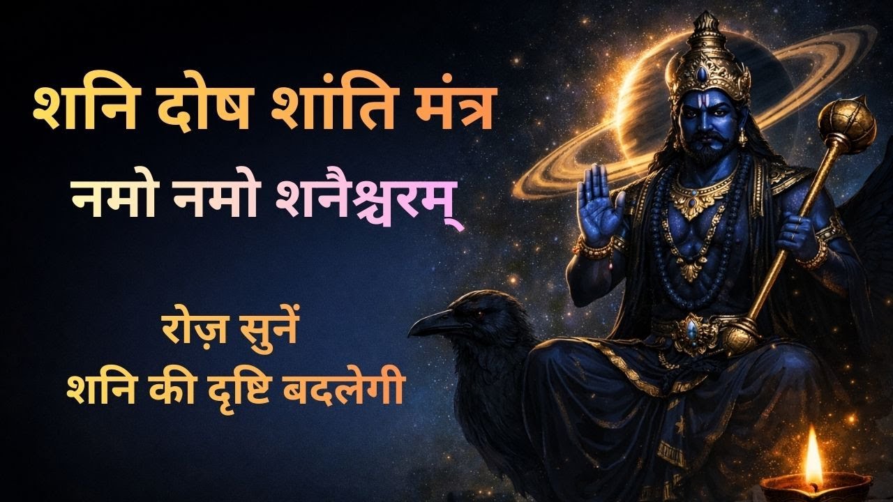 शनि दोष शांति मंत्र | नीलांजनसमाभासं | नमो नमो शनैश्चरम् | रोज़ सुनें • भय दूर करें #karma