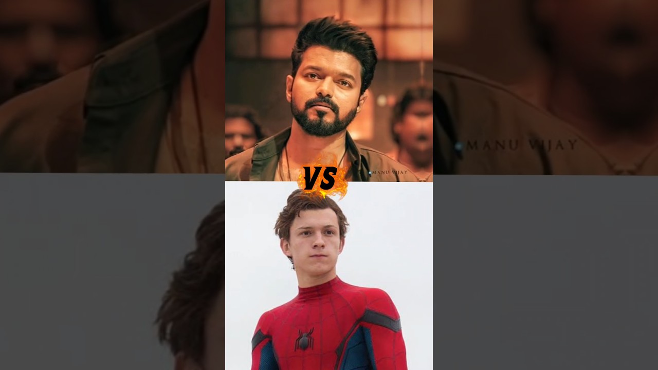 💥Thalapathy vs Spiderman🦹#shorts #trending #viral #ytshorts #thalapathyvijay #tomholland #vijay #tvk