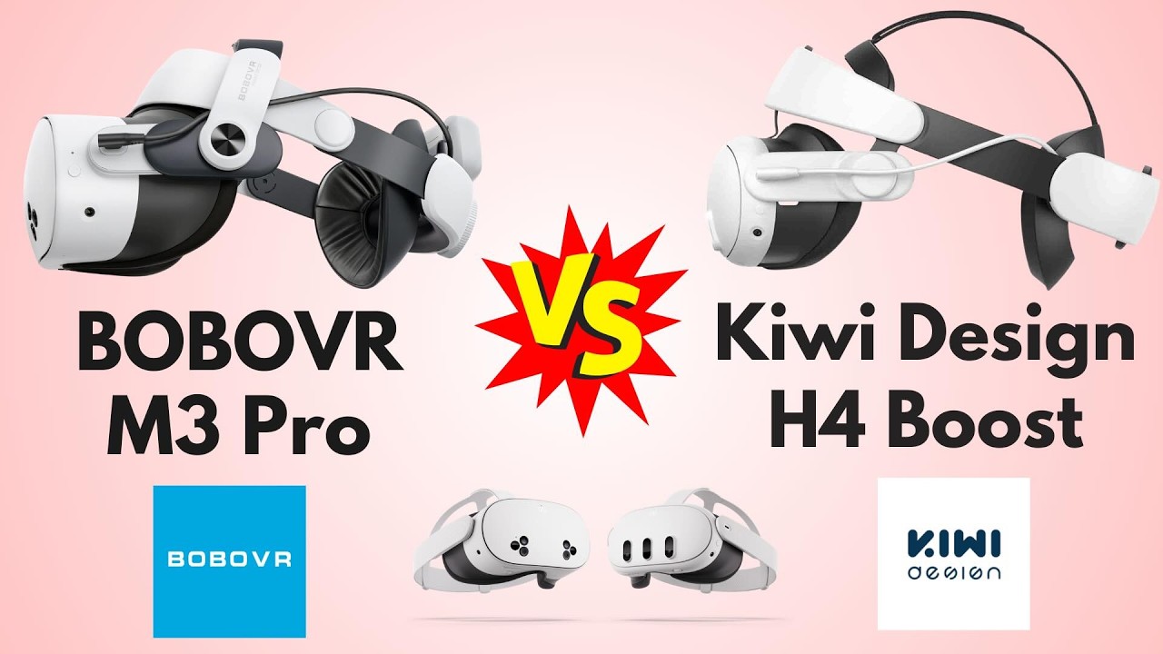 BOBOVR M3 Pro VS Kiwi Design H4 Boost - Сравнение лучших оголовьев для Meta Quest 3 и 3s