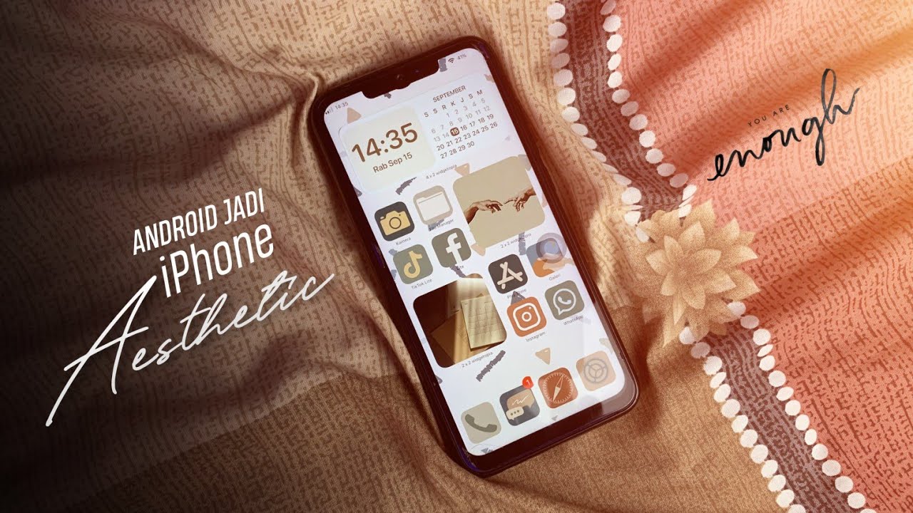 Keren!! Tampilan Android Menjadi Tampilan Iphone Versi AESTHETIC - Tutorial Android🔥