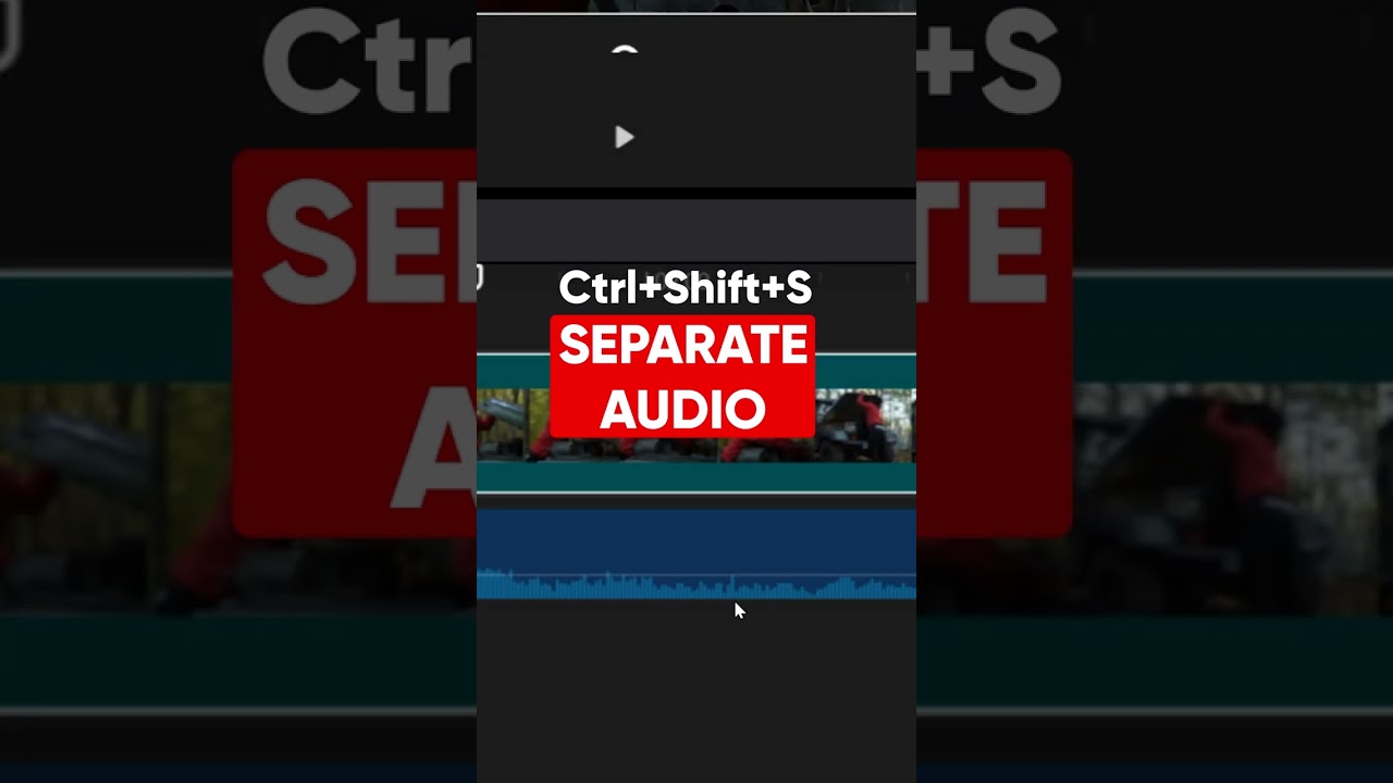 Separate audio from video in  Capcut