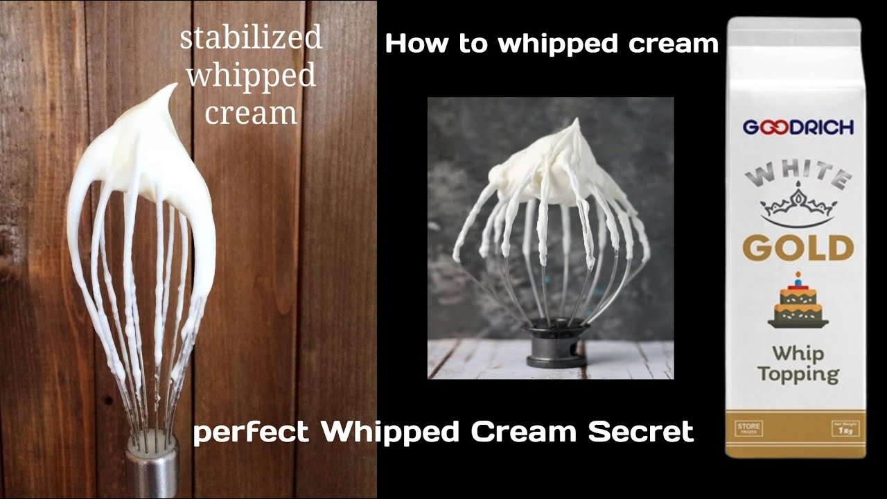 Perfect Whipped Cream Recipe | How to Whip Fresh Cream at Home | Stable & Fluffy Cream| Step by Step