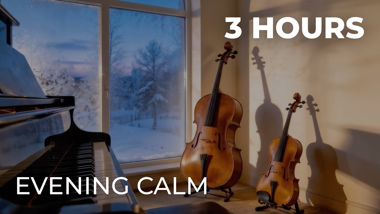 3-Hour Piano, Cello & Violin for Winter Evening Relaxation | Deep Calm & Stress Relief