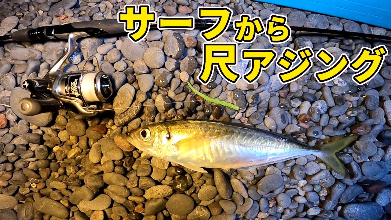 【サーフアジング】誰もいなくなった真っ暗なサーフから一人尺鯵を狙ってみた！