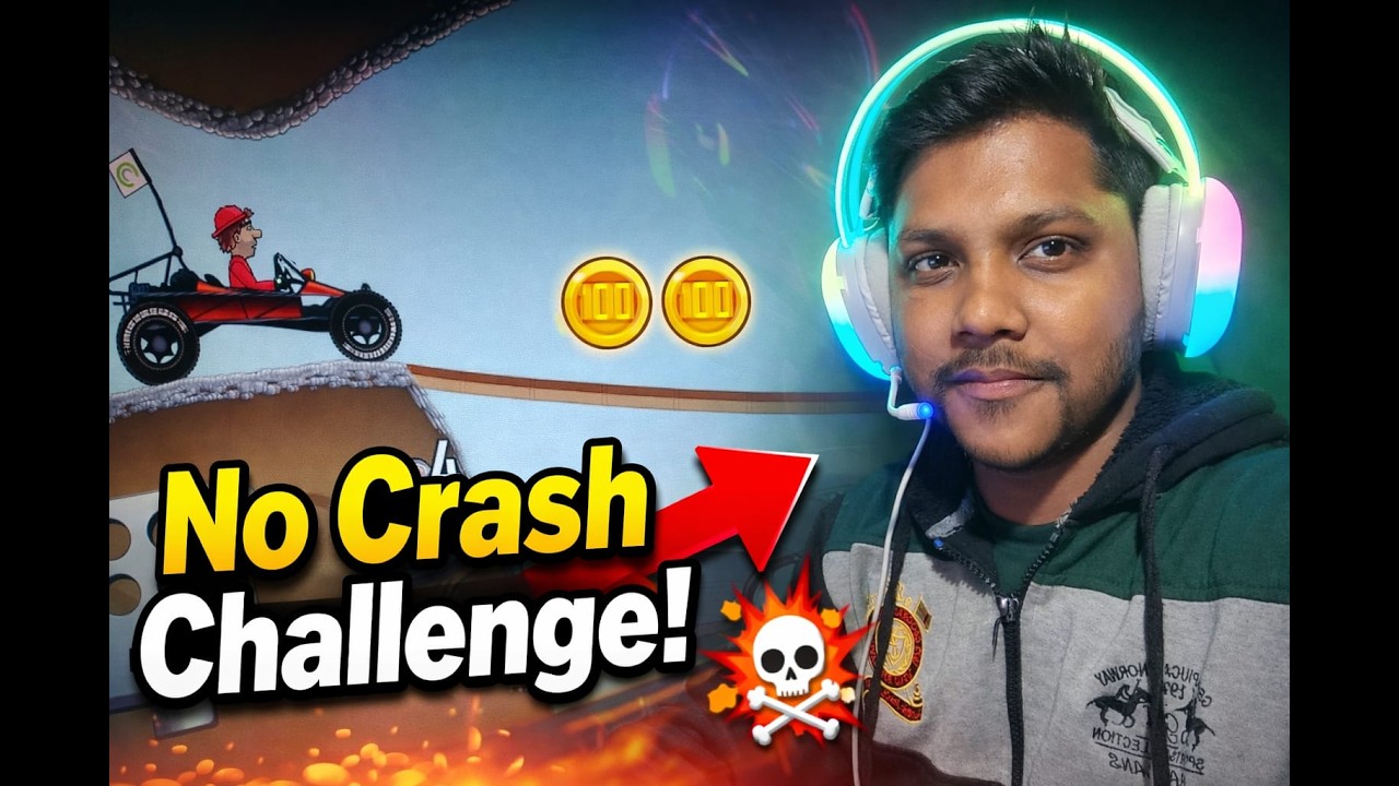 Hill Climb Racing LIVE 🔴 | No Crash Challenge! How Far Can I Go? 🚗🔥