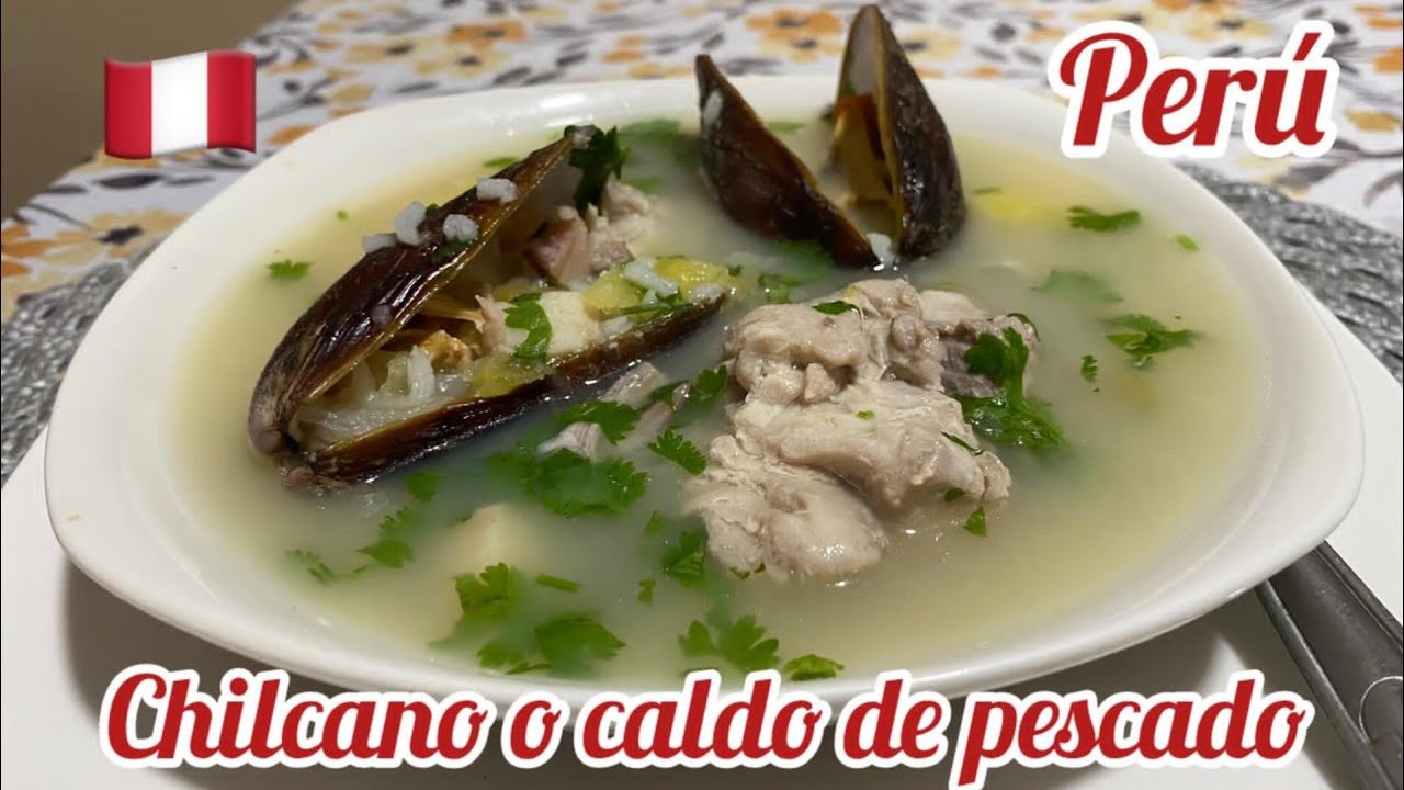 sabroso chilcano o caldo de mariscos 😋 al estilo peruano.#comidaperuana #pescado #recetas.