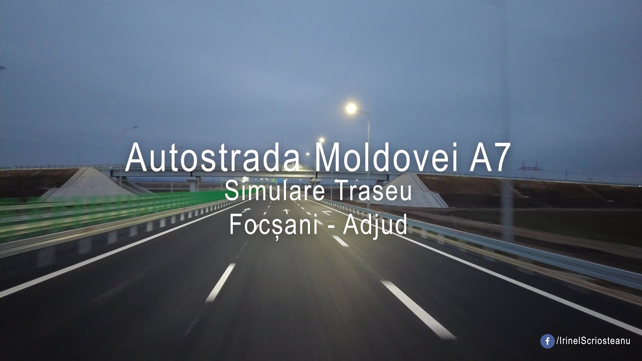 Autostrada Moldovei A7 Simulare, nocturnă, de traseu Focșani-Adjud