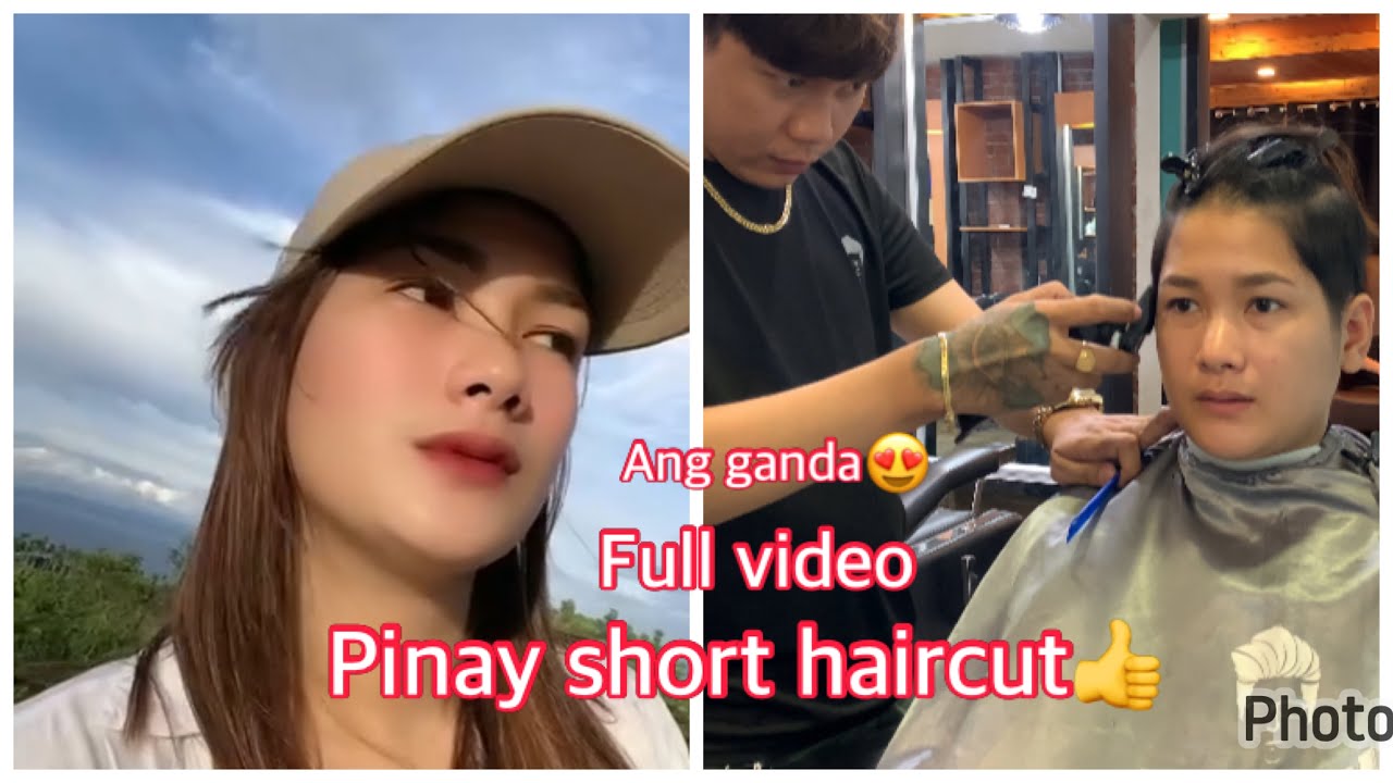 Pinay short haircut👍. Beautiful girl