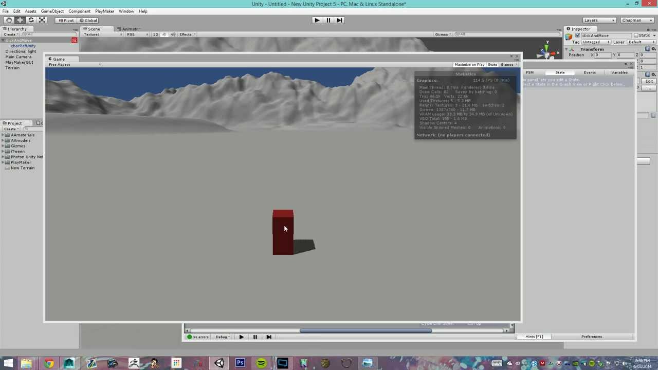 Unity Engine, Playmaker Point and Click Movement by Thomas Chapman