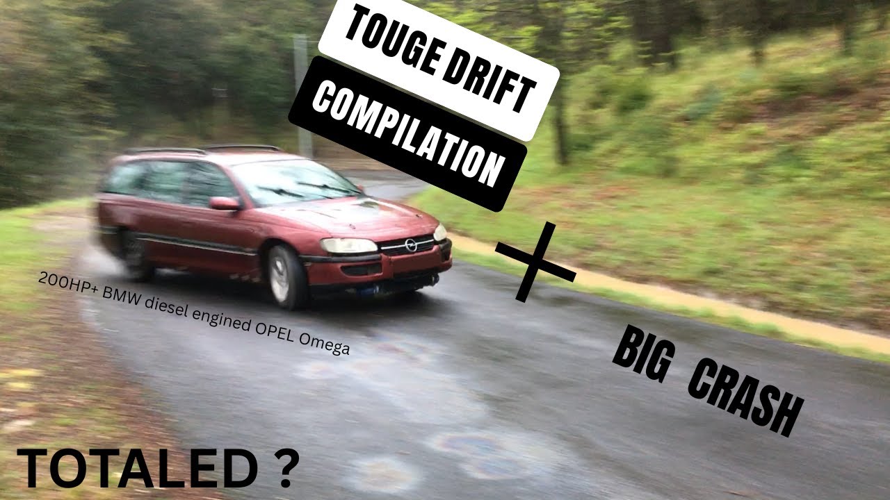 POV Mountain Touge Drifting Asmr + Big Crash! TOTALED ?   [525TDS engined Omega]