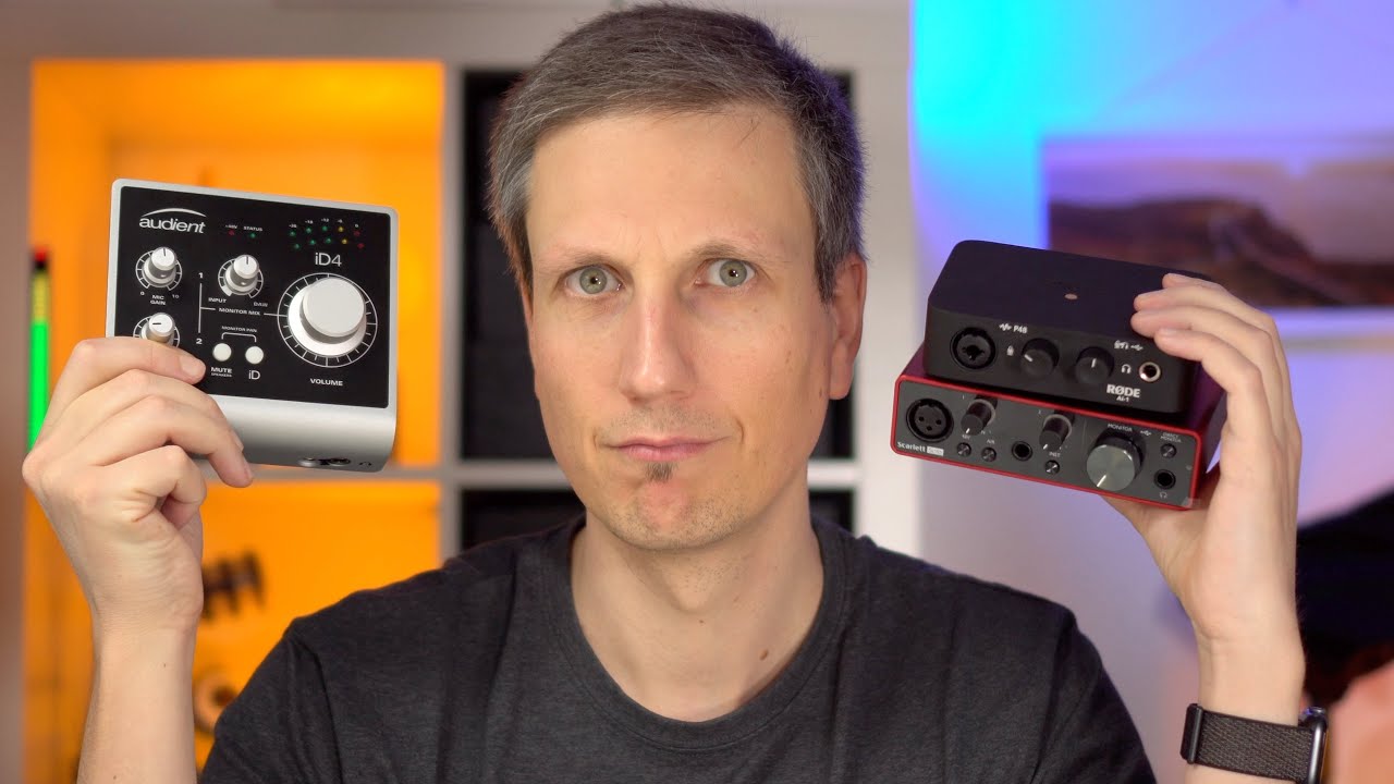 Das Beste Audiointerface für 100 € - Focusrite Scarlett Solo, Audient ID4, Rode AI-1