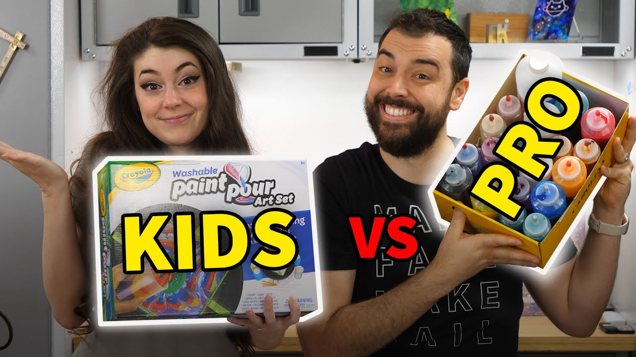 Testing a Kid's Acrylic Pour Kit - Better than Professional?