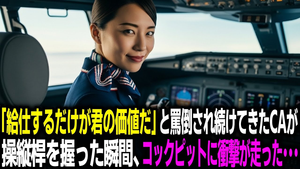 「笑顔で給仕するだけが君の価値だ」高級航空会社で機長に侮辱され続けたCA。大西洋上空をフライト中、倒れた機長と副操縦士の代わりに操縦桿を握ると、コックピットに衝撃が走った…