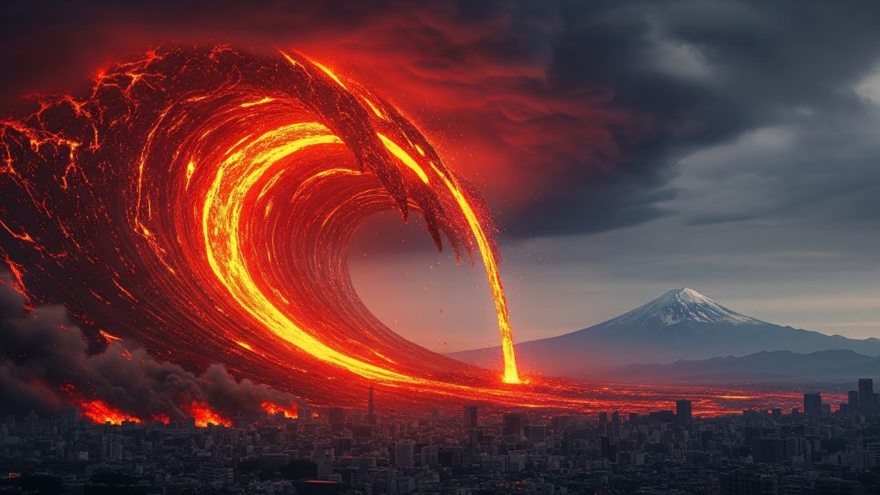 Lava Tsunami Engulfs Tokyo | The Land of the Rising Sun Sets in a Sea of Fire (AI Cinematic 4K)