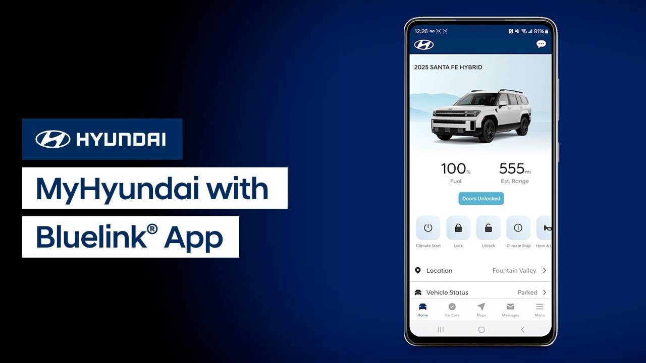 MyHyundai с приложением Bluelink&reg; | Bluelink&reg; | Hyundai