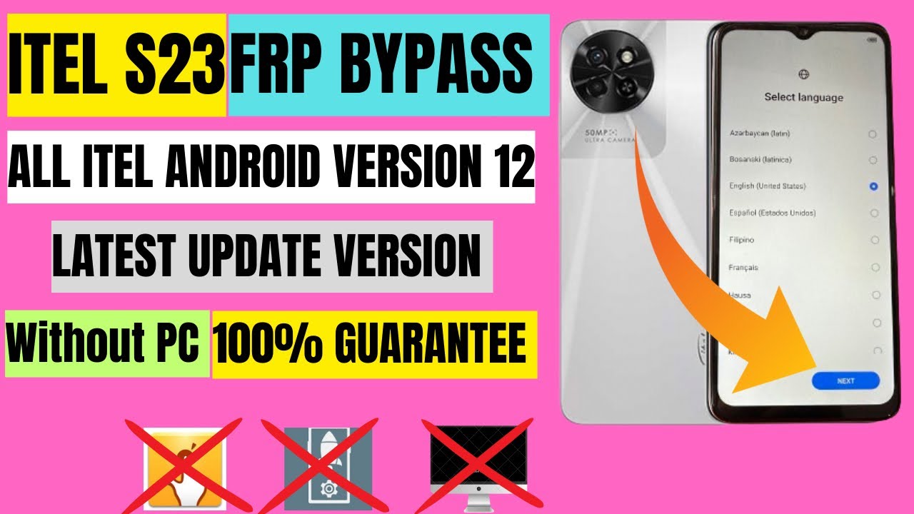 Itel S23 / S665L FRP BYPASS ANDROID 12 13 / itel android 12 13 Frp bypass 2024