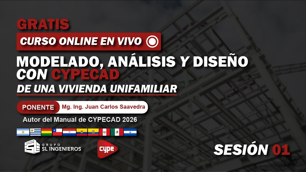 Curso Gratis: Modelado, análisis y diseño con CYPECAD de una vivienda unifamiliar- Metodología BIM