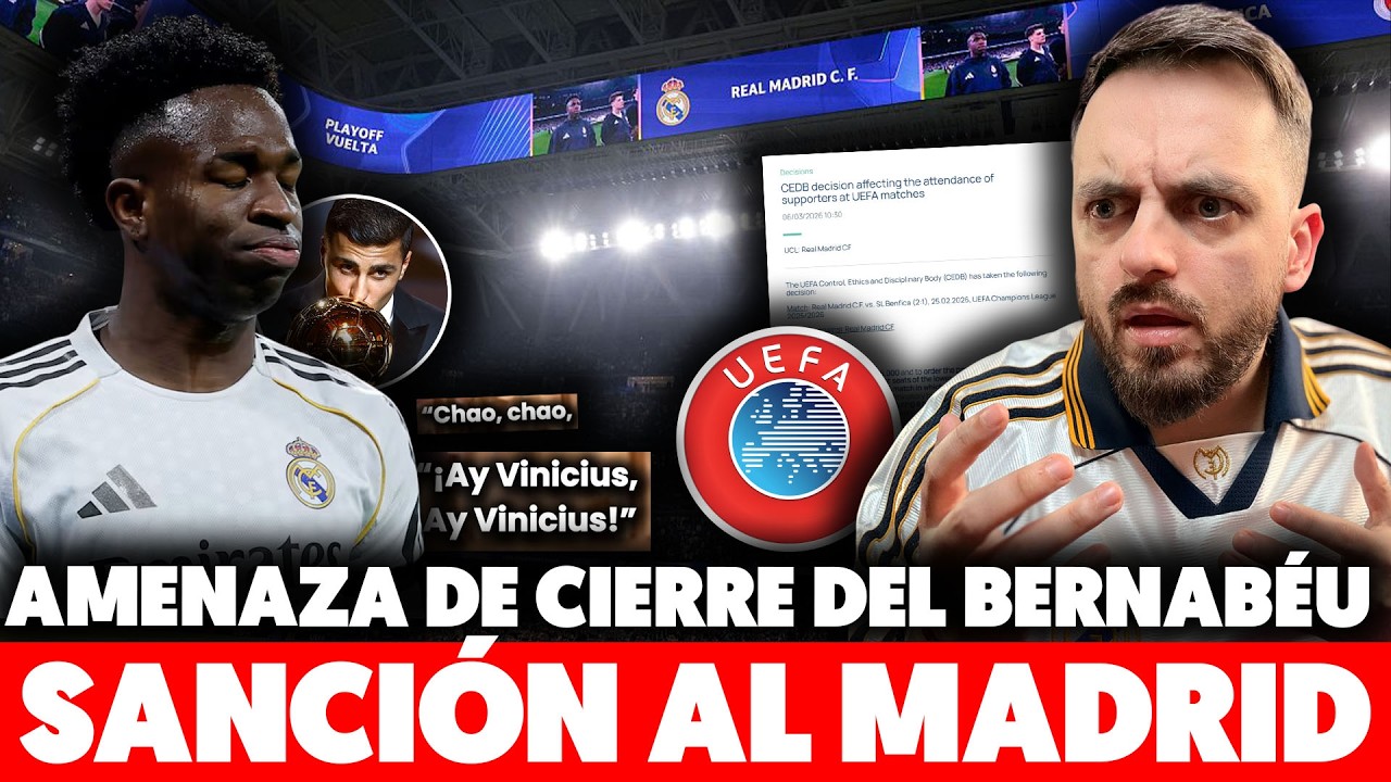 💥¡ESCÁNDALO! UEFA SANCIONA al MADRID ¡POR RACISMO! · VINICIUS SE IRÍA del MADRID si FICHAN a RODRI 🤔