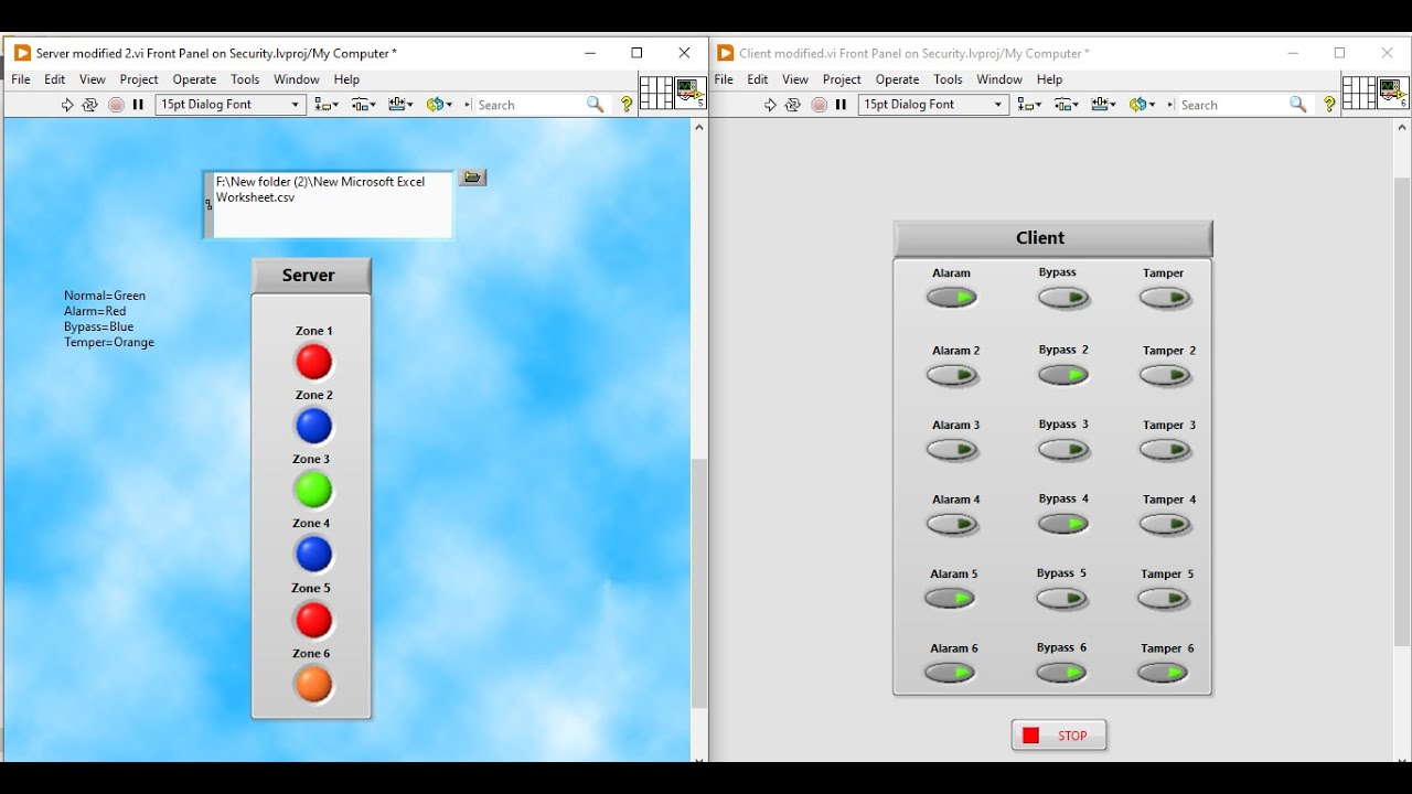 Security System | TCP/IP | Client-Server VI | part 1